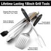 imageGRILLART 4PCS Lifetime Lasting BBQ Tools Set Bundle with 19PCS Professional Grill Tools Set