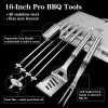imageGRILLART BBQ Grill Utensil Tools Set Reinforced BBQ Tongs 19Piece StainlessSteel Barbecue Grilling Accessories wAluminum Storage Case Complete Outdoor Grill Kit for Dad Birthday Gift for Man Dad