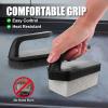 imageGRILLART Griddle Cleaning Kit for Blackstone Flat Top Grill Cleaning Kit with Grill Stone Griddle Scraper Scouring Pad and Handles Multifunctional Griddle Accessories for Rusty Grills OrangeBSK03