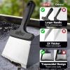 imageGRILLART Griddle Cleaning Kit for Blackstone Flat Top Grill Cleaning Kit with Grill Stone Griddle Scraper Scouring Pad and Handles Multifunctional Griddle Accessories for Rusty Grills OrangeBSK02