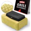 imageGRILLART Grill Brush Bristle Free Replaceable BBQ Cleaning Head No Handle Safe Replacement Cleaning Pad for Cast IronStainlessSteel Grates  BlackA Replaceable Pad