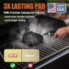 imageGRILLART Grill Brush Bristle Free Replaceable BBQ Cleaning Head No Handle Safe Replacement Cleaning Pad for Cast IronStainlessSteel Grates  BlackAll Black