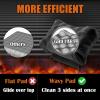 imageGRILLART Grill Brush Bristle Free Replaceable BBQ Cleaning Head No Handle Safe Replacement Cleaning Pad for Cast IronStainlessSteel Grates  BlackAll Black