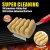 imageGRILLART Grill Brush Bristle Free SteamWizards BBQ Replaceable Cleaning Head Unique SeamlessFit Scraper Tool for Cast IronStainlessSteel Grates Safe Barbecue Grill CleanerRedYellow