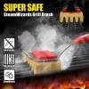 imageGRILLART Grill Brush Bristle Free SteamWizards BBQ Replaceable Cleaning Head Unique SeamlessFit Scraper Tool for Cast IronStainlessSteel Grates Safe Barbecue Grill CleanerRedYellow