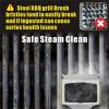 imageGRILLART Grill Brush Bristle Free SteamWizards BBQ Replaceable Cleaning Head Unique SeamlessFit Scraper Tool for Cast IronStainlessSteel Grates Safe Barbecue Grill CleanerRedBlack