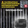 imageGRILLART Grill Brush Bristle Free SteamWizards BBQ Replaceable Cleaning Head Unique SeamlessFit Scraper Tool for Cast IronStainlessSteel Grates Safe Barbecue Grill CleanerRedDark Black