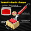 imageGRILLART Grill Brush Bristle Free SteamWizards BBQ Replaceable Cleaning Head Unique SeamlessFit Scraper Tool for Cast IronStainlessSteel Grates Safe Barbecue Grill CleanerRedYellow
