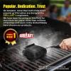 imageGRILLART Grill Brush Bristle Free SteamWizards BBQ Replaceable Cleaning Head Unique SeamlessFit Scraper Tool for Cast IronStainlessSteel Grates Safe Barbecue Grill CleanerRedDark Black