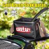 imageGRILLART Grill Brush Bristle Free SteamWizards Ultra Safe ampamp Efficient Grill Cleaner Brush with 1 Replacement Head for Cast Iron and Stainless Steel Grates BBQ Grill Brush for Outdoor GrillSteamWizards water basin
