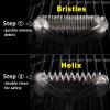 imageGRILLART Grill Brush Wire  Helix Combined BBQ Brush  Safe ampamp Efficient Grill Cleaning Brush  18quot Grill Cleaner Brush Scrubber for GasPorcelainCharbroil Grates  BBQ Accessories Gifts for MenDad
