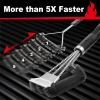 imageGRILLART Grill Brush and Scraper Extra Strong BBQ Cleaner Accessories Safe Wire Bristles Barbecue Triple Scrubbers Cleaning Brush for GasCharcoal Grilling Grates Wizard Tool BR8115