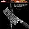 imageGRILLART Grill Brush and Scraper with Deluxe Handle Safe Wire Grill Brush BBQ Cleaning Brush Grill Grate Cleaner for Gas Infrared Charcoal Porcelain Grills BR8529