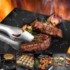 imageGRILLART Grill Mat with Holes  100 NonStick 600 Degree BBQ Grill Mats Set of 2  Heavy Duty Reusable Easy to Clean Barbecue Grilling Mat Accessories  Works on Electric Grill Gas Charcoal BBQ