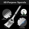 imageGRILLART Grill Tools Grill Utensils Set  3PCS BBQ Tools Stainless Barbeque Grill Accessories SpatulaTongsFork wInsulated Glove Ideal BBQ Set Grilling Tools for Outdoor Grill Gifts for Men DadBlack