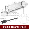 imageGRILLART Grilling Basket  2PCS for Barbecues Cooking Round Stainless Steel Mesh Design Ultimate Grilling Accessory Portable Outdoor Camping BBQ Rack  Large Size118x354 inchL1 Stainless Steel