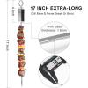 imageGRILLART Kabob Skewers for Grilling  Metal Skewers for Kabobs with Slider  Flat BBQ Skewers Stainless Steel  17quot Shish Kabob Grill Skewers ampamp Ideal Kabob Sticks for Meat Shrimp Chicken Veggie10PCS