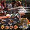 imageUpgraded Grill Basket 2 Pcs Size XXL Dishwasher Safe Rolling Grilling Baskets for Outdoor Grilling Stainless Steel BBQ Grill Basket for Veggies Grill Nets Cylinder Gifts for MenDadXXL 2