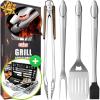imageGRILLART 4PCS Lifetime Lasting BBQ Tools Set Bundle with 19PCS Professional Grill Tools Set