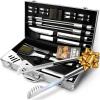 imageGRILLART BBQ Grill Utensil Tools Set Reinforced BBQ Tongs 19Piece StainlessSteel Barbecue Grilling Accessories wAluminum Storage Case Complete Outdoor Grill Kit for Dad Birthday Gift for Man Dad
