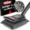 imageGRILLART Grill Brush Bristle Free SteamWizards Ultra Safe ampamp Efficient Grill Cleaner Brush with 1 Replacement Head for Cast Iron and Stainless Steel Grates BBQ Grill Brush for Outdoor GrillSteamWizards grill brush