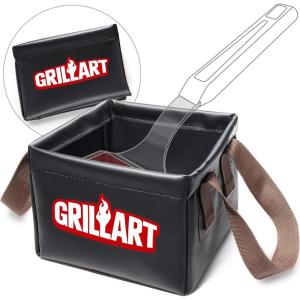 imageGRILLART Grill Brush Bristle Free SteamWizards Ultra Safe ampamp Efficient Grill Cleaner Brush with 1 Replacement Head for Cast Iron and Stainless Steel Grates BBQ Grill Brush for Outdoor GrillSteamWizards water basin