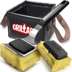 imageGRILLART Grill Brush Bristle Free ampamp Water Soak Tank ampamp One Replaceable Pad