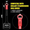 imageGRILLART Grill Brush Bristle Free BBQ Accessory Bottle Opener HeavyDuty Mounts to Grill Brush Handle for Convenient Opening While Grilling  Ideal for BBQ Enthusiasts Opener Only Red