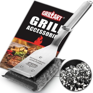 image:imageGRILLART Grill Brush Brsitle Free 1PCS Replacement HeadSilver